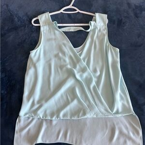 Light Blue Sleeveless Blouse
